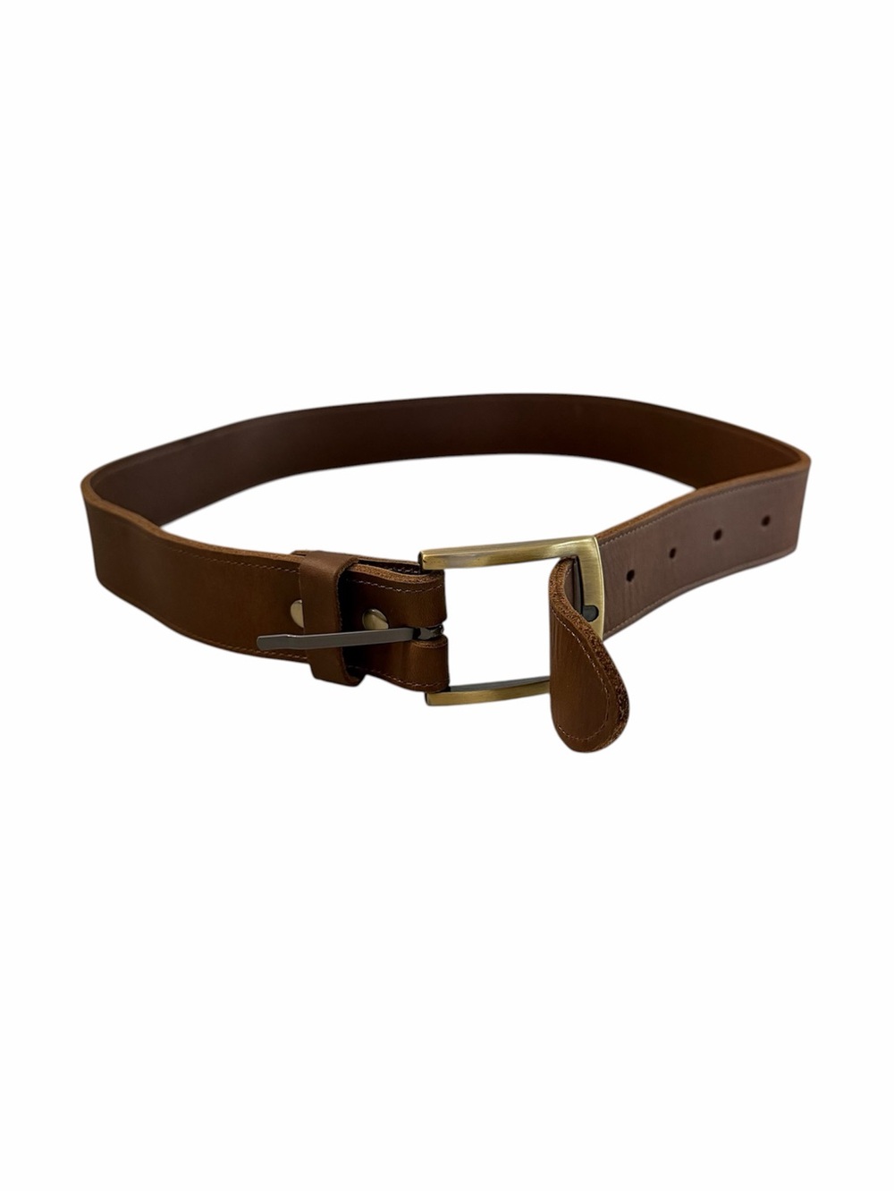 Nisolo Men’s Classic Brown Leather Belt with Gold Buckle Sz S NWOT